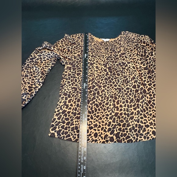 Crown & Ivy Brown Black Peter Pan Collar Blouse NWT size Small - Picture 9 of 10